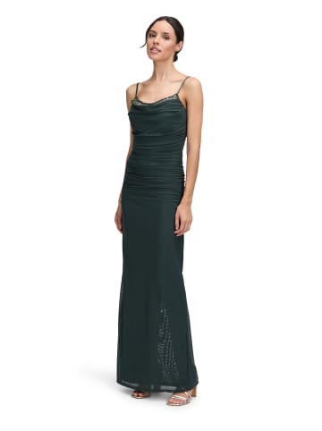 Vera Mont Abendkleid mit Spitzeneinsatz in Dusty Slate