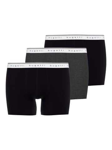Bugatti Long Pants 3Er Pack Pisa in schwarz-dunkel-melange