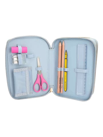 Depesche 3-Fach Federtasche FESTIVAL FUN TOPModel 7,5 x 13 x 20 cm hellblau in hellblau
