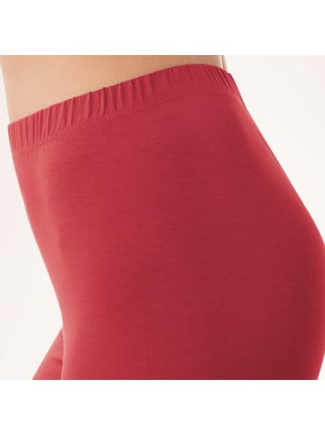 Erwin Müller Single-Jersey Capri-Leggings 2er-Pack in rot/schwarz
