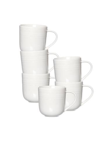 Ritzenhoff & Breker 6er Set Kaffeebecher Levi in 400 ml in Weiß