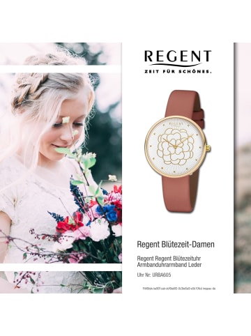 Regent Armbanduhr-Analog braun mittel (ca. 36mm) Regent Blütezeit