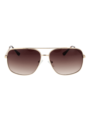 Guess Männer Sonnenbrille Trapezförmig Gold