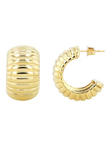 Adeliás Damen Ohrringe – Creole aus Edelstahl in gold