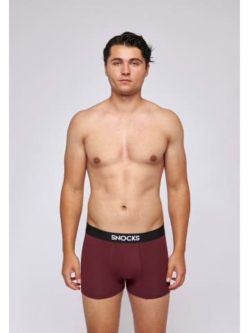 SNOCKS Boxershorts aus Bio-Baumwolle 6 Stück in Rot