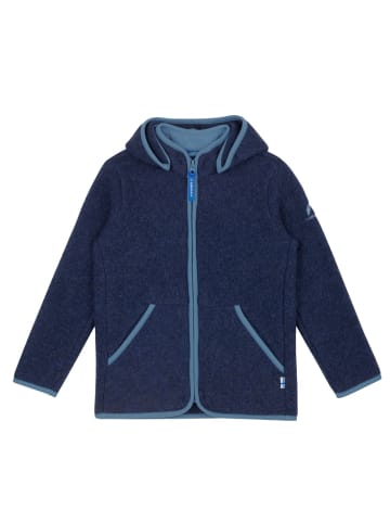 finkid Wolljacke Luonto Wool Zip-In in Blau