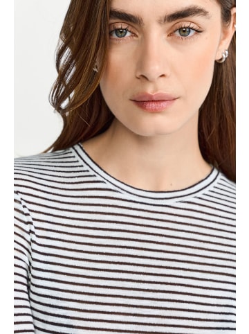 Rich & Royal Langarmshirt in weiß schoko - 0001