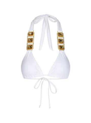 Moda Minx Bikini Top Boujee Triangel Top in Weiß