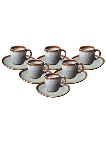 like. by Villeroy & Boch 6er Set Kaffeetassen mit Untertassen Lave 190 ml in Vert