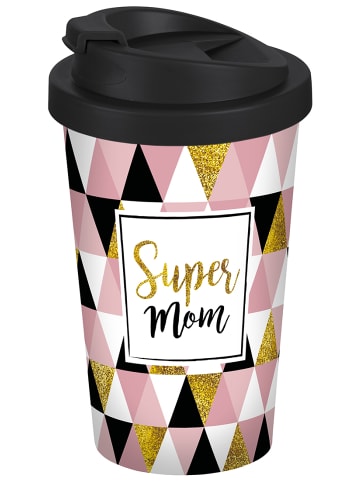 Geda Labels Coffee to go Becher Super Mom in Rosa - 400 ml
