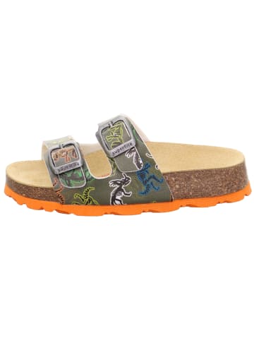 superfit Tieffußbett Pantolette FUSSBETTPANTOFFEL in Grün/Mehrfarbig