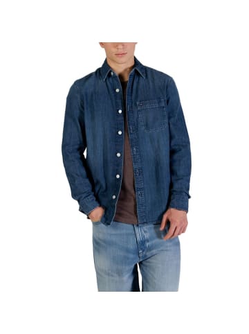 Blau Denim Hemd