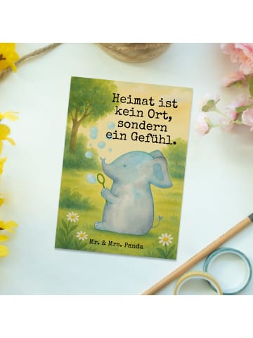 Mr. & Mrs. Panda bildkarte Elefant Seifenblasen Design mit Spruch in Weiß