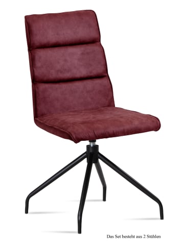 58 aufm Kessel ESSZIMMERSTUHL drehbar (2er-Set) Domini 47x92x60 Schwarz/Cognac