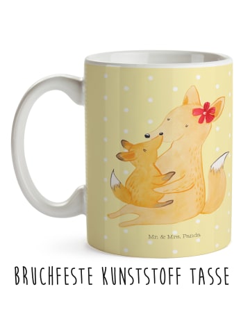 Mr. & Mrs. Panda Kindertasse Fuchs Mama ohne Spruch in Gelb Pastell