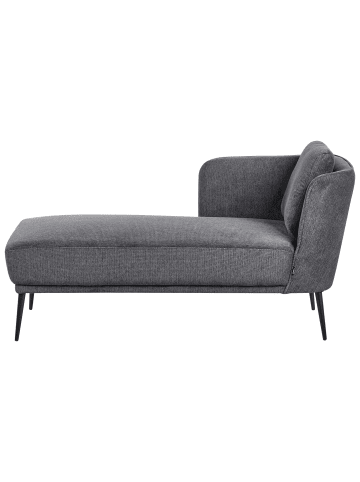 Beliani Chaiselongue ARTHEZE in Grau/Schwarz - (W) 148 x (H) 70 x (L) 64 cm