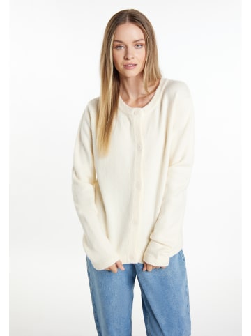 DreiMaster Damen Strickjacke in Wollweiss