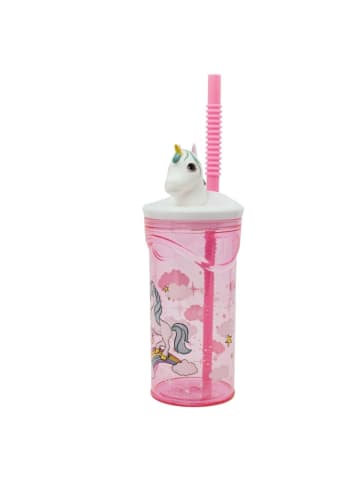 Unicorn Trinkbecher 3D Kinderbecher & Strohhalmbecher 360ml