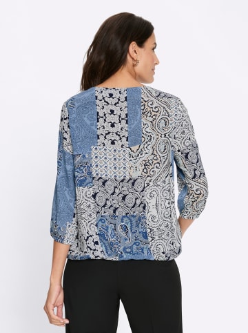 WITT WEIDEN Druckbluse in ecru-bleu-bedruckt