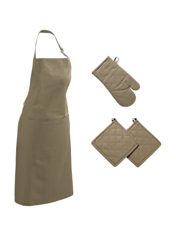 REDBEST Baumwolle Küchen-Set 4-teilig Seattle in taupe