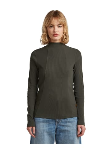 G-Star Raw A Line Slim Rib Mock T-Shirt asfalt