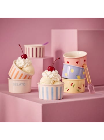 Butlers Eisbecher GELATO Streifen in Weiß / Orange