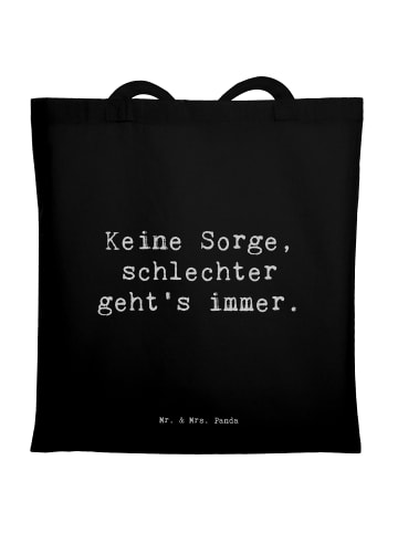 Mr. & Mrs. Panda Shopping Tasche Spruch Hoffnung in schwierigen ... in Schwarz