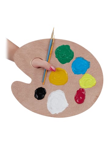 relaxdays 2 x Holz-Mischpalette in Natur - 30,5 x 25 cm