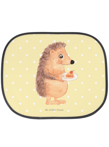 Mr. & Mrs. Panda Auto Sonnenblende Igel Kuchenstück ohne Spruch in Gelb Pastell