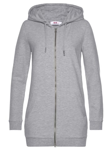 FLASHLIGHTS Sweatjacke in hellgrau-meliert