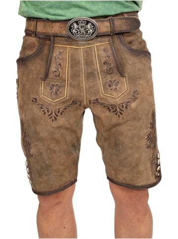 MADDOX Lederhose RONN in mittelbraun
