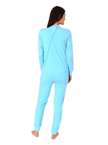 NORMANN Pflegeoverall langarm Reißverschluss Rücken und Bein - 88692 in türkis