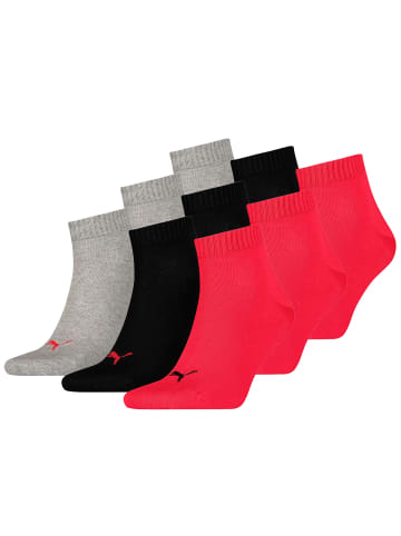 Puma Socken PUMA UNISEX QUARTER PLAIN 3P in 232 - black / red