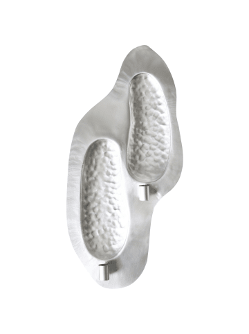 Beliani Kerzenständer PENICHE in Silber - (W) 30 x (H) 60 x (L) 6 cm