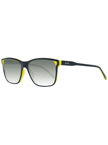 Sting Männer Sonnenbrille Rechtwinklig Schwarz