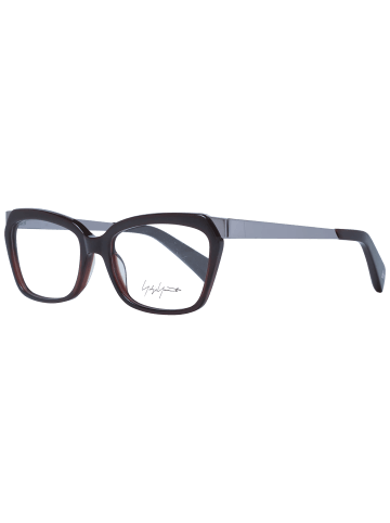 Yohji Yamamoto Unisex Optische Fassungen Rechtwinklig Braun