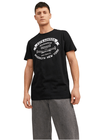 Jack & Jones T-Shirt JJEJEANS in Schwarz