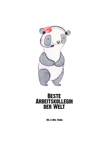 Mr. & Mrs. Panda Große Trinkflasche Panda Beste Arbeitskollegin ... in Weiß