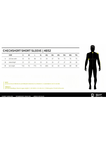 Brandit Hemd "Check Shirt Short Sleeve" in Schwarz