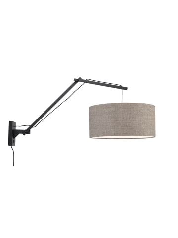 GOOD&MOJO Wandlampe Andes - Bambus Schwarz/Taupe - 95x47x55cm