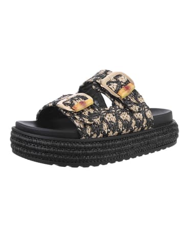 Ital-Design Sandale & Sandalette in Schwarz und Beige