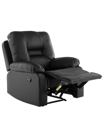 Beliani Fernsehsessel BERGEN in Schwarz - (W) 90 x (H) 101 x (L) 72 cm