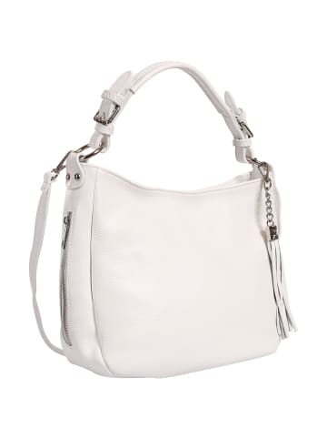 Toscanto Toscanto Schultertasche, Shopper Leder weiß ca. 30cm