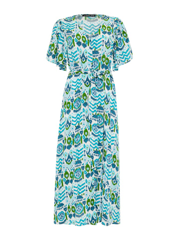 Threadbare Sommerkleid THB Fruit Pastill Midi Button Dress in Blau