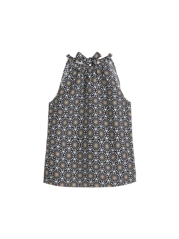 Marc O'Polo Leinen-Top flared in multi/white cotton