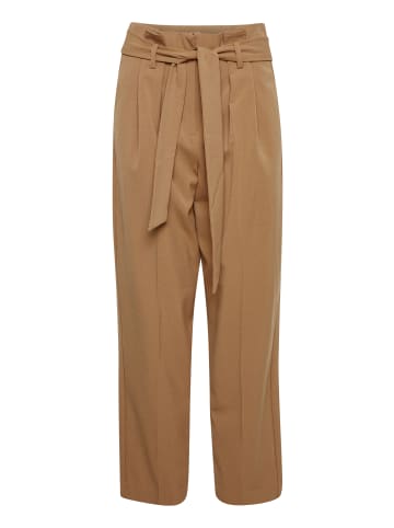 b. young BYDANTA BELT PANTS - HEAVY WOVEN Relaxed fit in Toasted Coconut