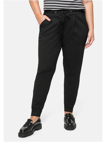 sheego Joggpants in schwarz