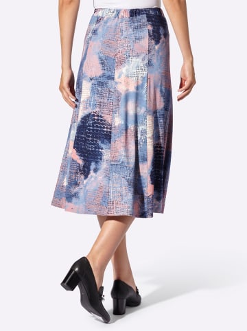 WITT WEIDEN Bahnenrock in marine-flamingo-bedruckt