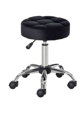 HOMCOM Salonstuhl-Ø42 x 49-61H cm-Schwarz