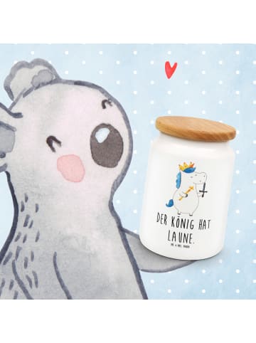 Mr. & Mrs. Panda behälter Einhorn König mit Schwert mit Spruch in Weiß